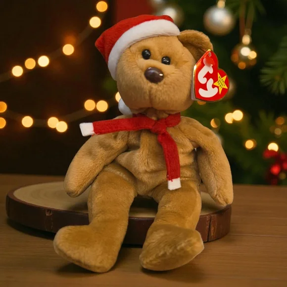 Teddy Style 4200‎ Ty Brown Teddy Bear with Red Santa Hat