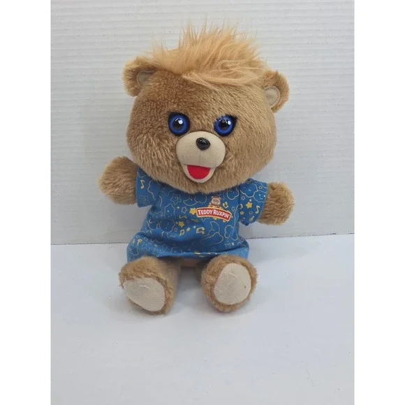 Teddy Ruxpin Plush Bear 10 Inch Blue Pajamas‎ Stars Moon 2018 Alchemy II