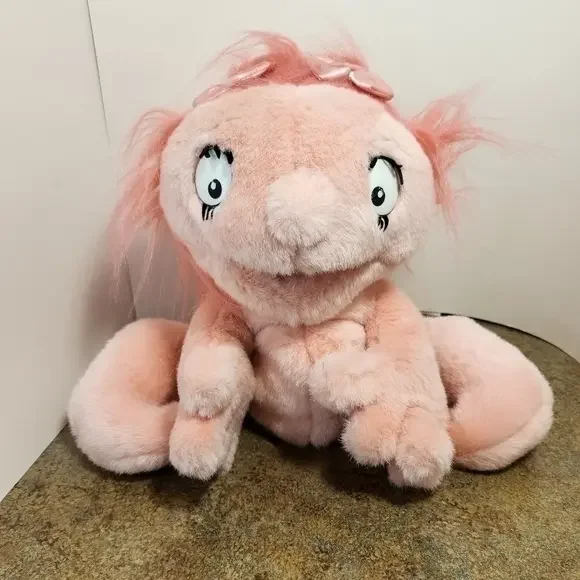 Pinky Full Body Hand Puppet Plush Long Pink Hair Pink‎ Stuffed Animal Toy 13