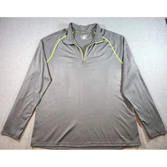 Under Armour Men's Fitted Athletic Fishing Shirt, Size 2XL, Gray, Long Sleeve