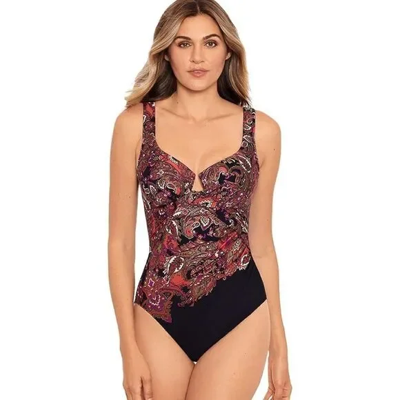 Miraclesuit Kashmir Echant Swimsuit Size 8