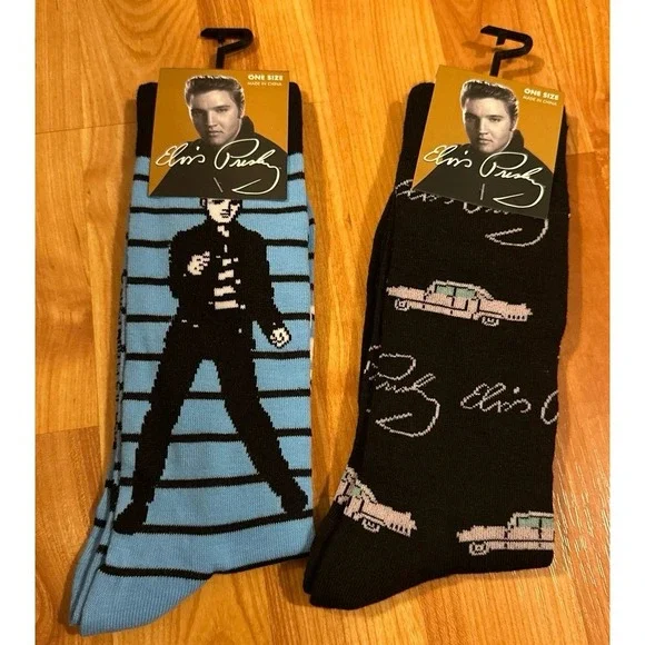 Elvis Presley Men's Socks Lot of 2 –‎ One Size 7-12