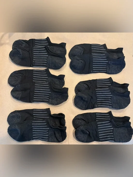 BAMBOO Black Low-Cut Black Socks - 6 Pair