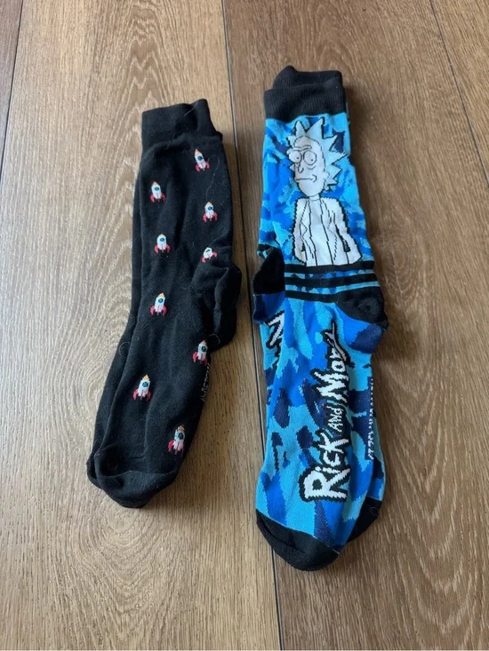 Rocket Ship & Rick & Morty Sock Bundle
