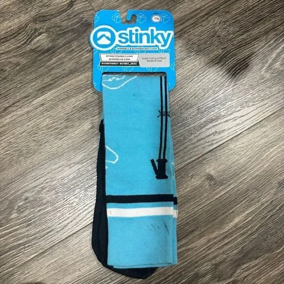 WINDELLS X STINKY L/XL Ski Socks Blue