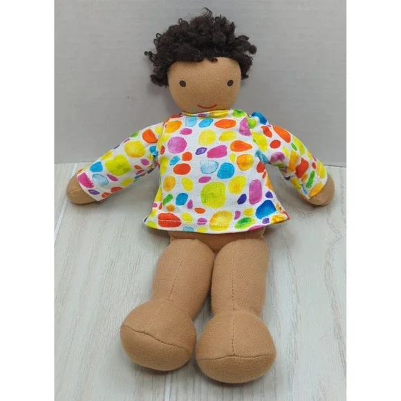 Lovevery Quinn Doll Plush‎ Cloth Organic Montessori Colorful NO OVERALL PANTS