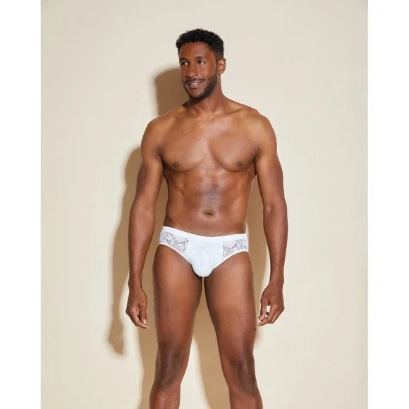 Cosabella Never Say Never Lace Brief White Underwear Soft Stretch Comfort M