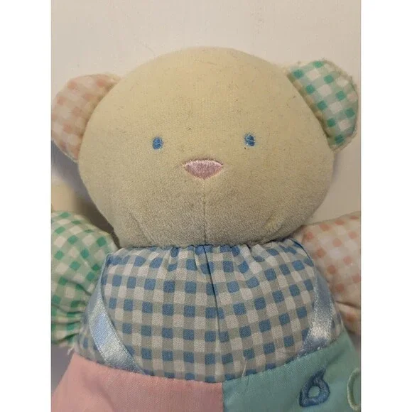 Eden? ABC Bear blue pastel pajamas‎ plush vintage stuffed animal toy 13