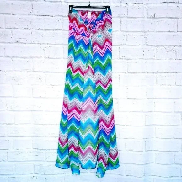 L*Space colorful zigzag bathing suit cover up