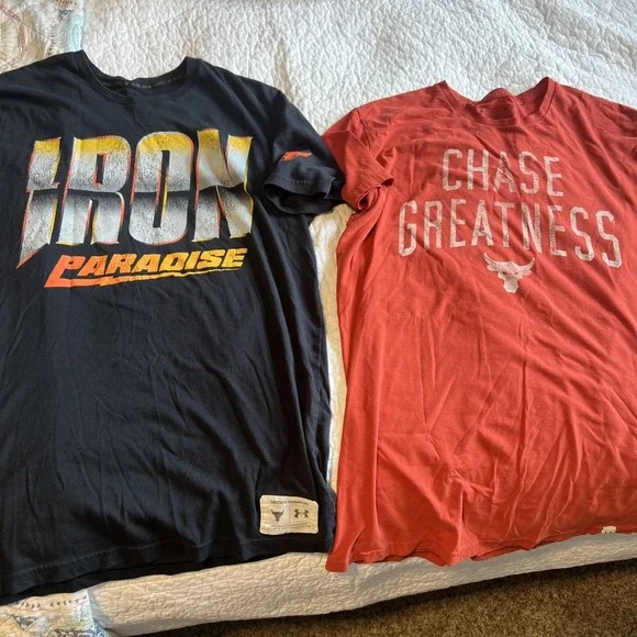 Under Armour Project Rock T-shirts Medium  Lot Of 2