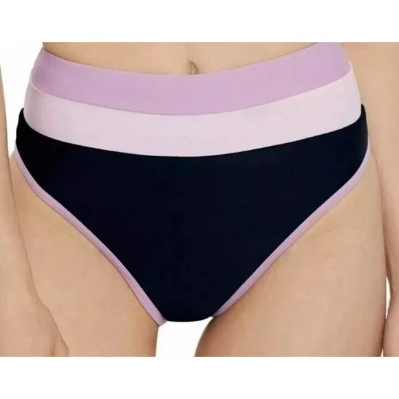 Salt +‎ Cove Size XS High Rise Black Pink Purple Bikini Bottom NWT