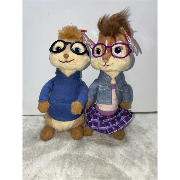 Jeanette Simon Ty Beanie Babies Alvin And The Chipmunks The Squeakquel 2010 NEW