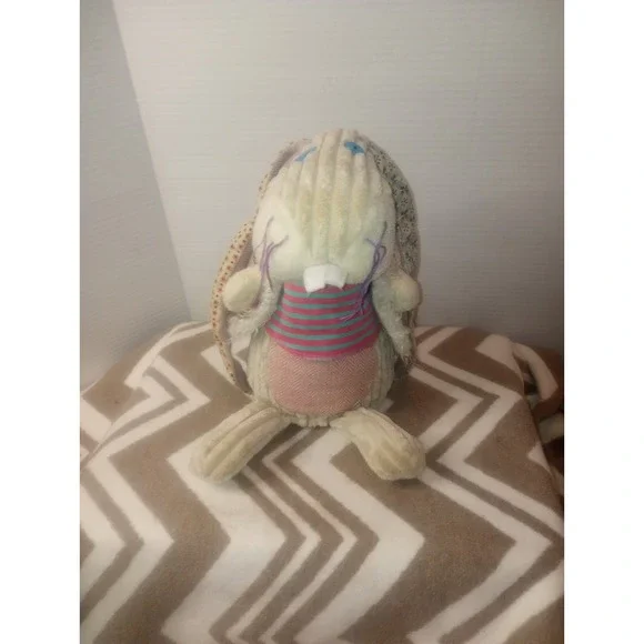 Original Deglingos Lapinos The Rabbit Plush‎ Multicolor Corduroy Floppy Plush