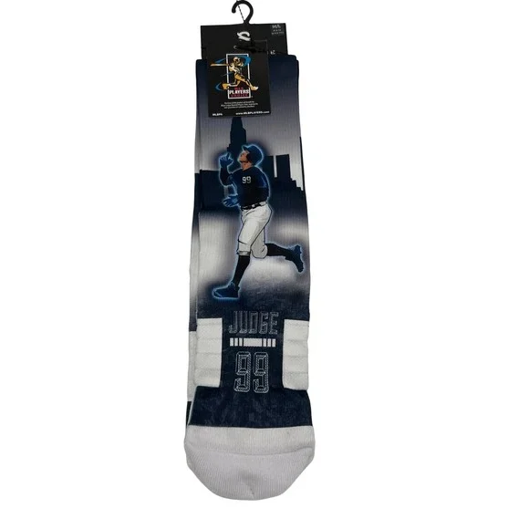 Strideline Aaron Judge New York Yankees MLB Crew Socks Navy White Size M/L‎ NWT