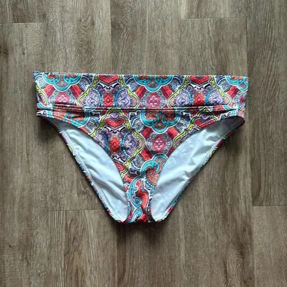 Victoria's Secret Bikini Bottom Multi Color Print Size Large‎ Low/Mid Rise