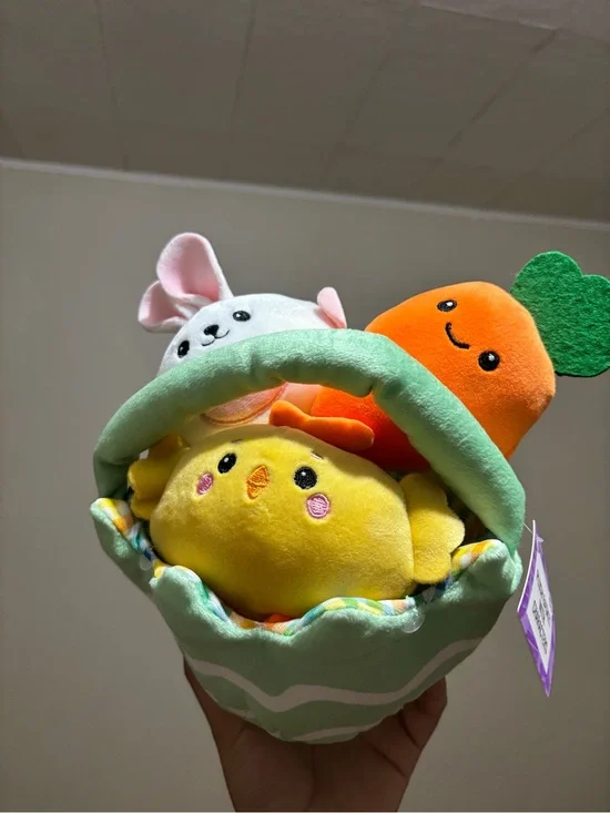 Plush Chick, Bunny & Carrot Nesting Toy