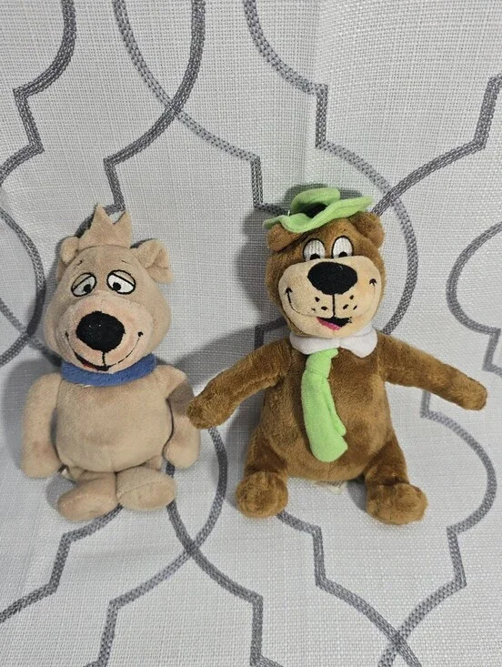 Vintage Hanna- Barbera Stuffed Animal Yogi Bear & Boo Boo Bear Plush Read Below
