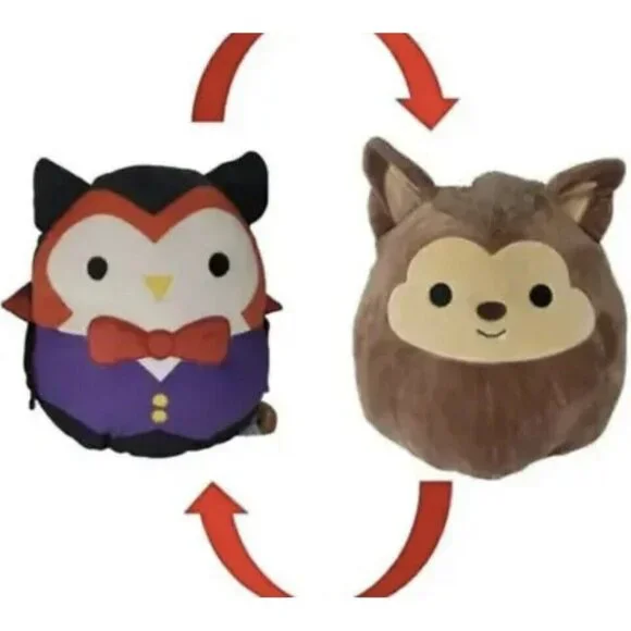 Squishmallow Quill Wade FlipaMallow Vampire To Werewolf‎ 12 inch Halloween 2022