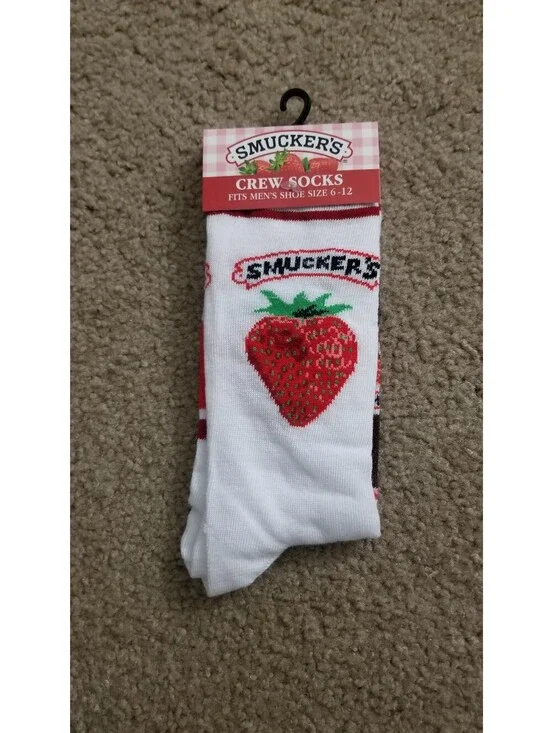 Smucker's Strawberry Jam Men’s Crew Socks