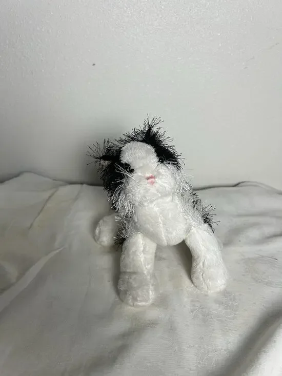 GANZ Webkinz Plush Black & White Cat HS016 LIL’ KINZ NO CODE