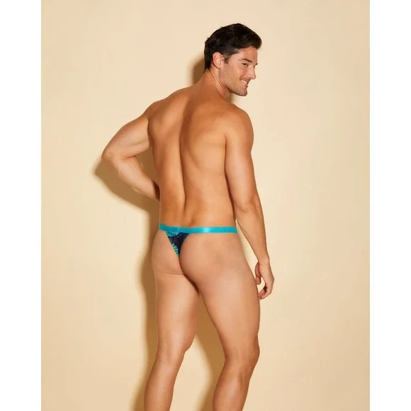 Cosabella Men's Lace Italian Thong‎ Leaf Print Brief Underwear Size M