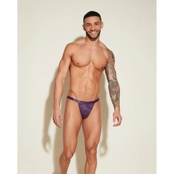 Cosabella‎ Never Say Never Comfort Micro Brief Purple Lace Men's Underwear NWT L
