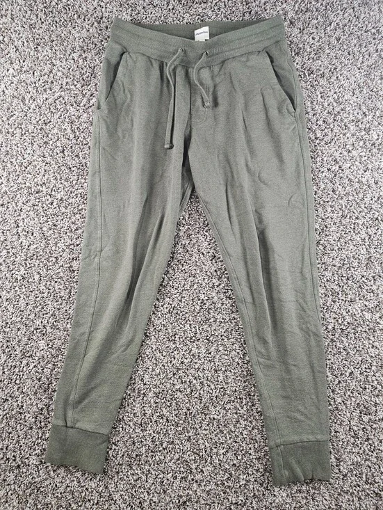 MeUndies Mens Sz M Jogger Style Pajama pants Solid Olive Green