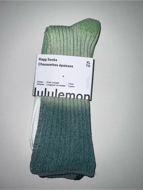 lululemon Green Ombre Ragg Crew Socks XL (Men’s 11-14)