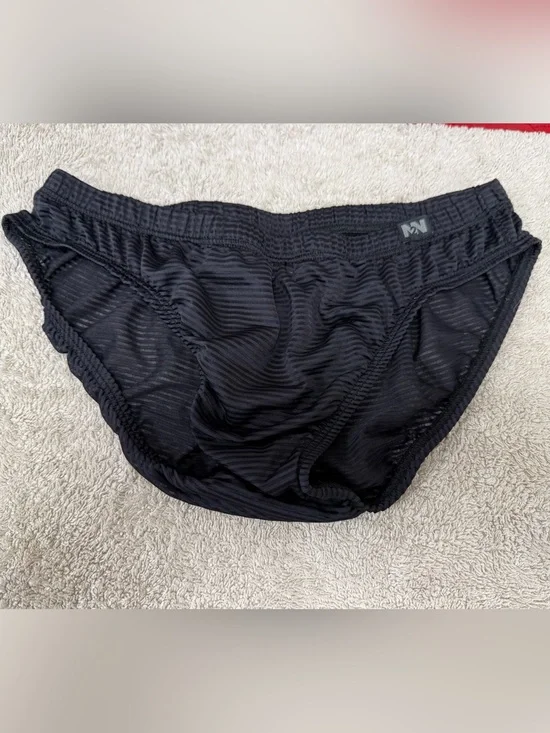 N2N Bodywear LX4 Noir Men's Black Brief Medium