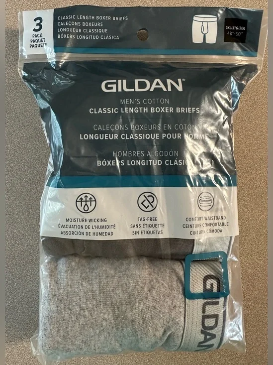 3 pack Gildan Classic Boxer Briefs - NIP