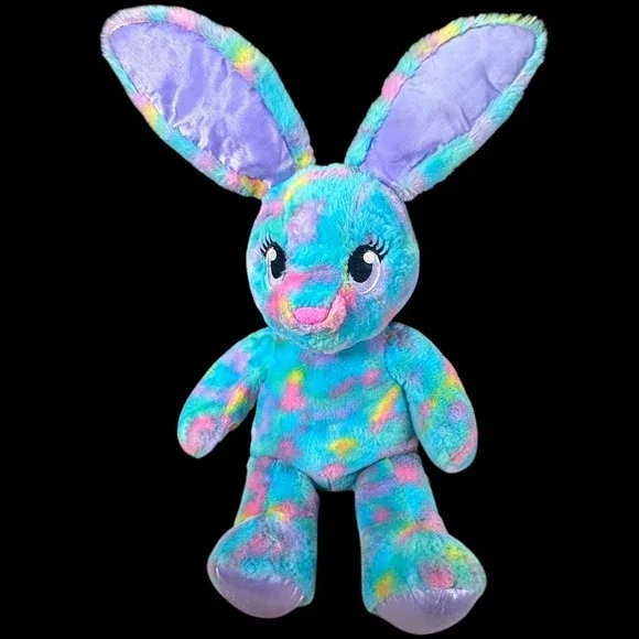 Build A Bear Tie‎ Dye Bunny Rabbit Plush BAB Pink Purple Blue
