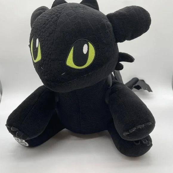 Build-A-Bear Toothless Night Fury Plush DreamWorks Dragons Black 14in