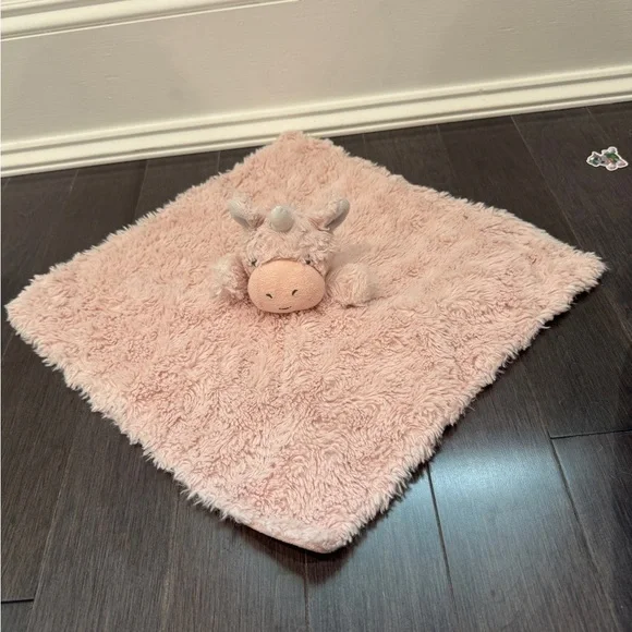 Elegant Baby Infant Toddler Baby Plush Pink Unicorn Security Blanket Lovey