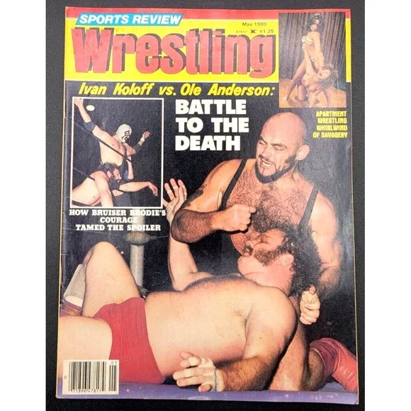 SPORTS REVIEW WRESTLING MAY 1980 IVAN KOLOFF OLE ANDERSON BRUISER BRODY‎ FUNK