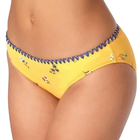 Anne Cole Studio Yellow Floral‎ Bikini Bottom NWT Size XL