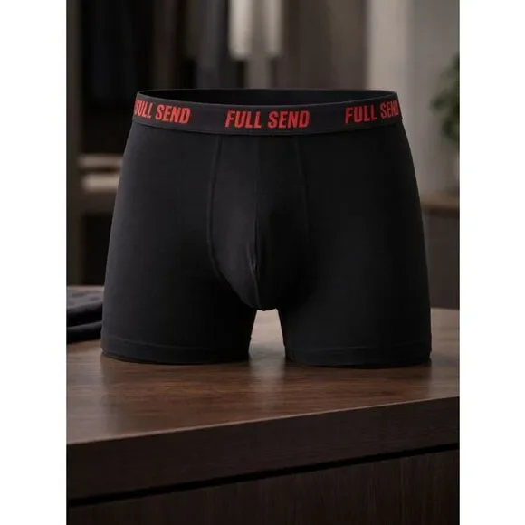NWT Full Send Men’s Black Boxer Brief Underwear - Size Large
