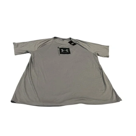 Under Armour T-Shirt Men's 3XL‎ Gray Tech Print Fill Loose Fit Performance NWT