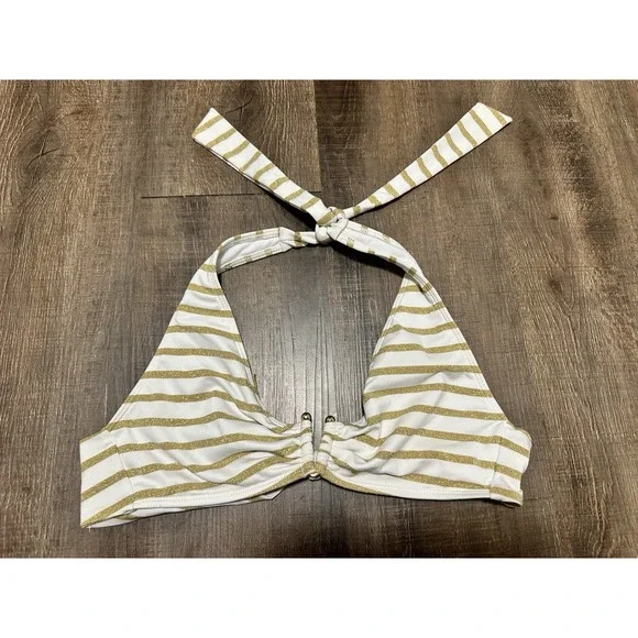 Lauren Ralph Lauren Beige Bikini Top Size 6‎