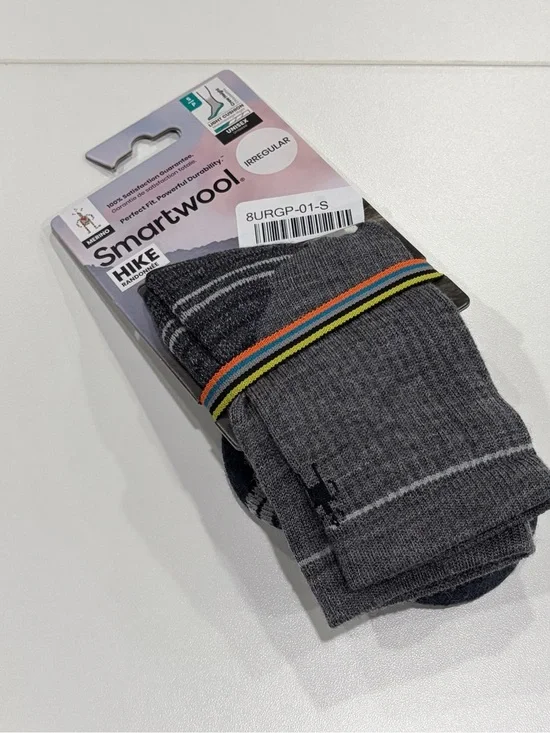 SmartWool Men's Small Light Cushion Hiking Socks Crew Gray NWT Merino Wool Blend