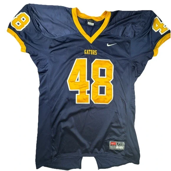 Nike Mens Football‎ Jersey XXL Navy Blue Gators 48 Mesh Athletic Team Training