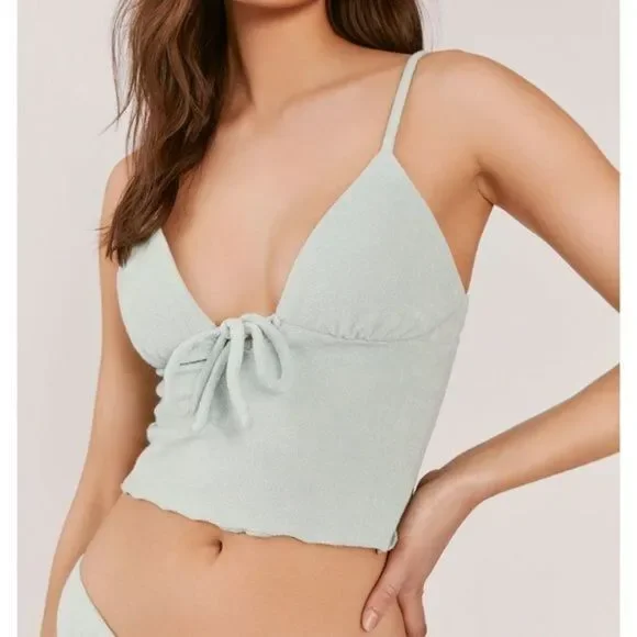 SOMETHING‎ NAVY Hydrangea Tankini in Seafoam