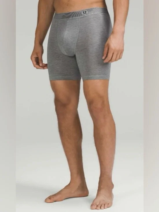 Lululemon Men’s Sz XL Gray‎ Always In Motion (AIM) Long Mesh Boxer 7” Briefs
