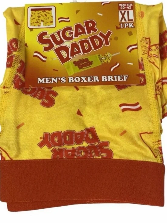 Men's Yellow Boxer Briefs with Red Accents