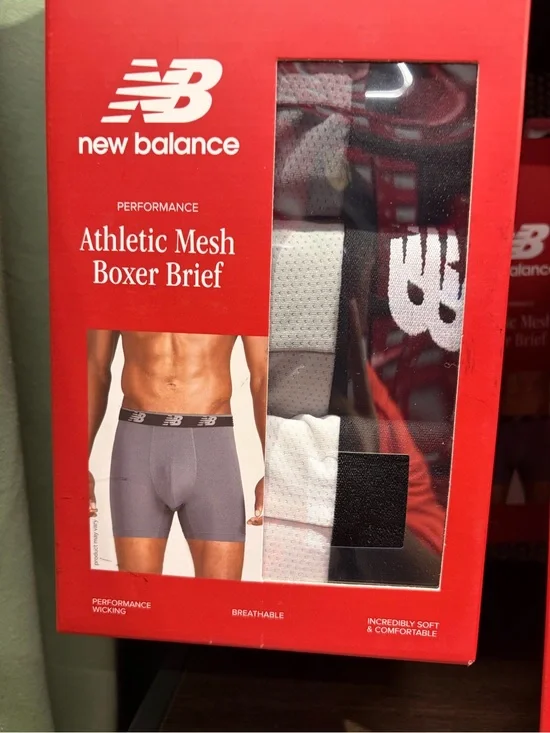 New Balance athletic mesh Gray Boxer Briefs 3-Pack high performance new