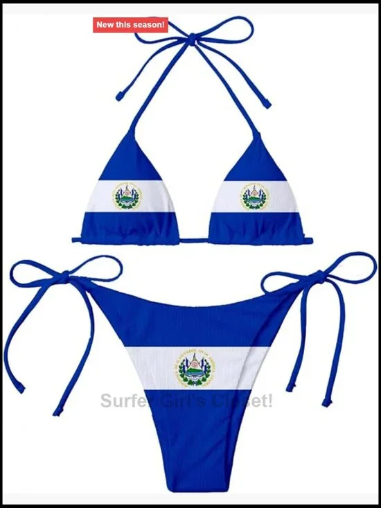 Two Piece Bikini Set Swimwear High Waist Adjustable Straps Removable Pads