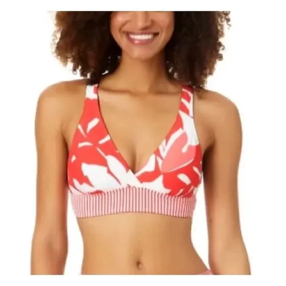 Anne Cole Bikini V Neck Cross Back Bikini Top