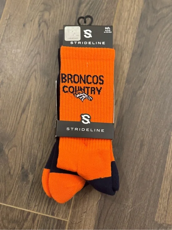 Denver Broncos Country Crew Socks - Orange/Blue