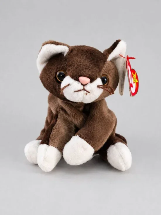 Ty Beanie Baby Pounce The Cat With Tags Attached