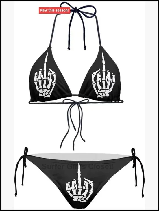 Triangle Bikini Set Push Up Low Waist Bottom 2pcs Athletic Swimsuit