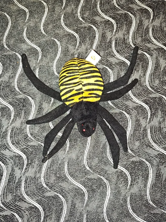 Ty Yellow and Black Striped Spider Plush